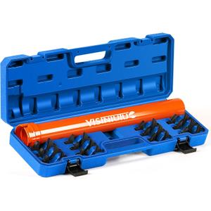 Inner Tie Rod Removal Tool Set Automotive Inner Tie Rod Tool Kit with 12 Crowfoot Adapters, 1/2 Inch Drive Tube for the ball head inside the steering wheel, steering wheel lever wrench set