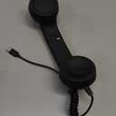 Retro Phone Handset for iPhone & Android, Cell Phone Receiver with Microphone & Speaker,Retro Phone Handset,Comfortable Retro Telephone Style Landline Handle Receiver Cell Mobile Phones (Black)