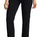 Yogipace Women's Cropped Yoga Dress Pants, Pull-On Straight Leg Work Pants, Inseam, Black, M