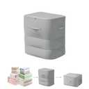 Ultra Space Saving Self Compression Organizer, 3-Layer Zipper Large Capacity Storage Bag, Thick Satin Fabric Heavy Duty Bags for Comforters Blankets Bedding Duvet (Gray, X-Large, 21x17x24in)