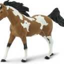Safari Ltd. Pinto Mustang Stallion Figurine - Lifelike 7.25" Model Figure - Educational Toy for Boys, Girls, and Kids Ages 3+