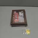 Lavezee 5x7 Picture Frames Collage Walnut Brown, 3 Opening 5 x 7 Hanging Picture Frames Vertical for 5 by 7 Inch Photos for Wall Decor