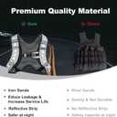 Weighted Vest, 6lb/8lb/12lb/16lb/20lb/25lb/30lb Weight Vest with Reflective Stripe, Weighted Vest for Men Women Workout Equipment for Strength Training, Running, Jogging, Fitness, Weight Loss (PU-Silver)