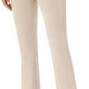 iChosy Women's Pull On Barely Bootcut Stretch Dress Pants PaleKhaki 2xTall