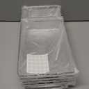 6 Pack Large Clear Plastic Drawer Organizer Trays, Acrylic Kitchen Drawer Organization and Storage Dividers, Non-Slip Storage Bins for Makeup, Kitchen Utensils, Bathroom, Jewelries and Office Desk