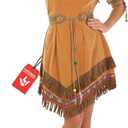 Fun Shack Women's Native American Brown Dress, (Large)