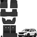 Auxko All Weather Floor Mats Cargo Mat with Backrest Mat for 2023-2025 Honda Pilot TPE Liners Accessories Guard Odorless Anti-Slip Floor Liners & Trunk Liner with Back Seat Protectors for Honda Pilot
