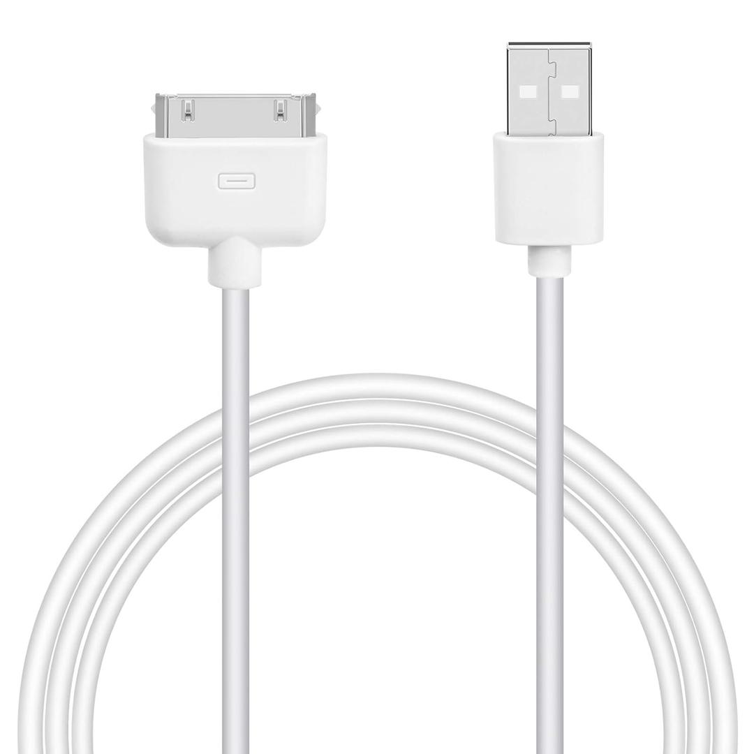 3 x iPhone 4s Cable USB Sync and Charging Cable for iPhone 4 4s 3G 3GS iPad 1 2 3 iPod Touch Nano 30 Pin Charger Cord Dock Adapter Data 3.3 Feet White