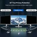 [2-Pack] 24 Inch Computer Privacy Screen 16:9 Aspect Ratio Widescreen Monitor, Eye Protection Anti Blue Light Glare Computer Monitor Privacy Filter, 24inch Removable Black Blackout Anti Spy Desktop Security Privacy Filter