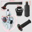 YOXUFA VM22 Carburetor 212cc Exhaust Muffler Stage 2 Kit Replacement for 224cc 196cc Coleman CT200U BT200X Baja MB200 KT196 Mini Bike Go Kart 6.5HP GX160 Engine Parts Mini Bike Throttle Assembly