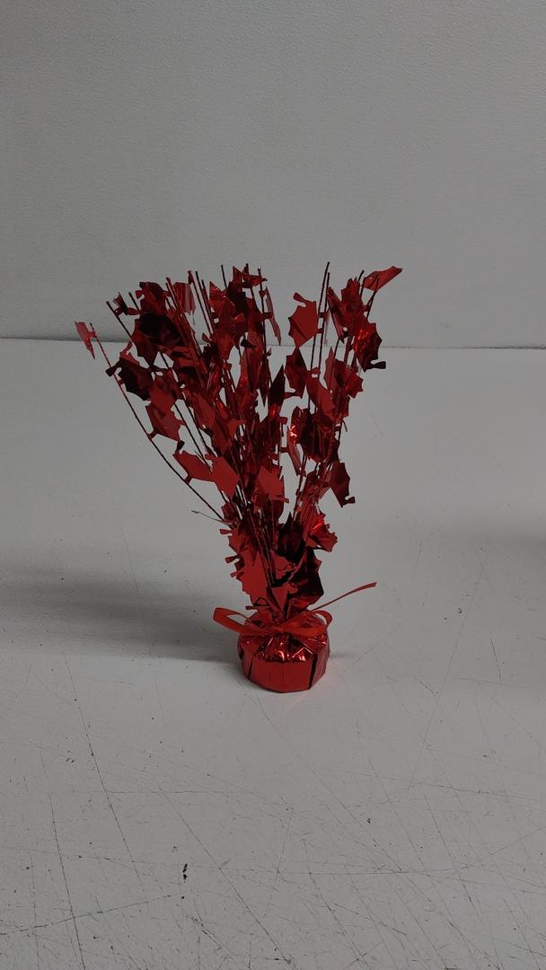 Gyufise 1 Pack Graduation 2025 Metallic Foil Spray Centerpiece Grad Cap 2025 Table Decoration Burst Table Centerpieces Decor for Class of 2025 Graduation Party Supplies Black Red