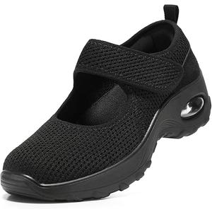 STQ Womens Walking Shoes Non Slip Orthopedic Shoes Adjustable Mary Jane Shoes, 7.5