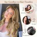 Vigorous Invisible Wire Hair Extensions 20 Inch Long Wavy Layered Clip in Hair Extension with Transparent Wire Adjustable Size 6 Secure Clips Thick Synthetic Hairpieces for Women