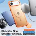 2 x LISEN 3-Pack Magnetic Shockproof for iPhone Air Case Slim [Fit for MagSafe][Military Grade Drop Protection] Translucent Matte Phone Case for i Phone 17 Air, Cosmic Orange, Space Black, Deep Blue