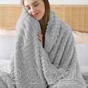 Bedsure Grey Throw Blankets for Couch - Super Soft Blanket for Bed, Cozy Fleece Throw for Girls Women, Warm Cute Small Gift for Spring, 50x60 Inches