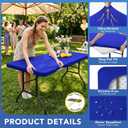 Fitted Tablecloth for 8 Foot Rectangle-6 Pack Royal Blue Elastic Outdoor Picnic Table Cover-Spandex Stretch Folding Table Cloths 8ft for Camping Dining Room Patio Kitchen Banquet Party