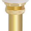 Pop Up Sink Drain Without Overflow, Bathroom Sink Pop Up Assembly Vessel Sink Drain, Brushed Gold