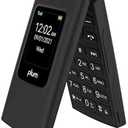 Plum Flipper 4G Volte Unlocked Flip Phone, Easy to Use, TMobile - Black