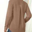 hearain Women's Button Down Shirts Long Sleeve Basic Classic Soft Shirt Collared Fashion Dressy Casual Blouses (Beige, S)