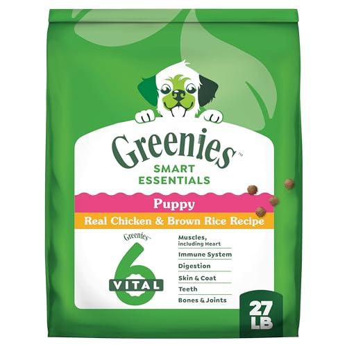 Greenies Smart Essentials Puppy High Protein Dry Dog Food Real Chicken & Brown Rice Recipe, 27 lb. Bag BB 3-26