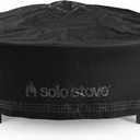 Solo Stove Surround Shelter Large | Protective Cover for Fire Pit Surround Table, Weather-Resistant, Solution Dyed Acrylic/ PVC Backing/ Aluminum Support Stays, Dims (HxDia): 20.8 x 54.1 in, Black