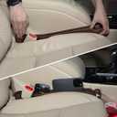 Givifive Car Seat Gap Filler Set of 2, 3IN1 Seat Side Gap Filler Plug with Storage Slot & Hook Function, Soft Foam Universal Fit Car SUV Truck Fill Gap Between Seats Console OrganizerEspresso Brown