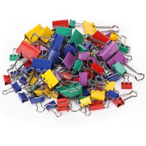 Mr. Pen- Metal Binder Clips, 100 pcs, Assorted Sizes, Colored Binder Paper Clips, Bulk Paper Clamps for Office Supplies, Home, School, Business, Document Organizing