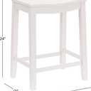 Hillsdale Furniture Fiddler Backless Counter Height Saddle Stool, White