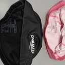 COOLMATE Fabric Swim Cap for Women, Men & Kids – Silicone Water Resistant Layer, Lightweight Cloth Cap for Pool & Lap Swimming – Non-Slip Comfortable Fit, Gift for Swimmers (2 Pack) Size М, Black and Pink