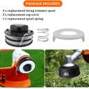 C3-2 Trimmer Head Spool & Base Cover for Stihl Autocut C3-2 FSA 57 FSE 52,Weed Eater String Trimmer Replace Parts 4009 710 4305,Pre-Wound Dual Line 0.080" 20ft,7 Pack (4 Spool + 2 Cover + 1 Spring)