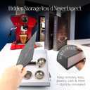 Coffee Bar Decor Faux Books with Hidden Storage - Themed Coffee Bar Sign and Decor Accent - Set of 2 with Gold Foil Lettering and Smoke Design