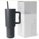 Simple Modern 40 oz Trek Tumbler with Handle and Straw Lid | Cup Holder Friendly Insulated Stainless Steel Travel Mug | Graphite