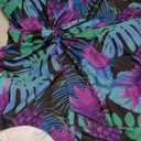 GRACE KARIN Women's One Piece Swim Dress V Neck Tummy Control Swimsuit Vacation Beachwear Bathing Suit (Medium, Purple Print)