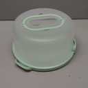 Cake Carrier With Lid And Handle, Bpa-Free Cake Holder With Lid For 10 Inch Round Cake Carrier With 10 pcs Round Golden Cake Boards And Portable Insulated Bag (Green)