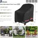Bitubi Waterproof 2 Pack Patio Adirondack Chair Cover for Outdoor Chair Size Up to 32W x 35D x 36H inch,Outdoor Lawn Patio Furniture Covers (Black)
