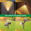 Solar Lights Outdoor Spot Light: 4 Pack 120&180 Adjustable Bigger LED Solar Spot Lights Outdoor Waterproof - Landscape Lighting Spotlights for Garden, Yard, Pathway, Tree, Flag, Wall (Warm White)