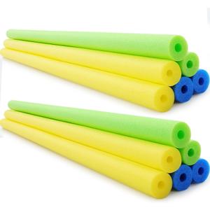 Hollowfly 12 Pcs Pool Noodles Bulk Foam Swimming Noodles Small Hollow Bright Foam Tube Pool Sticks for Craft Projects Adults Swimming Floating (40 x 1.6 Inches,Yellow&Green&Blue)