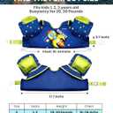 AEOCOO Toddler Swim Vest for 20-30-50-70 Pounds Kids, Puddle Pool Jumper for 1-2-3-5-7 Boys & Girls & Nios, Toddler Swim Aid Water Wings with Arm Floaties, Fun Patterns Float for Swimming Pool
