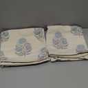 YCOLL Vintage Floral Print Pillow Covers 22x22 Set of 2 Patterned Accent Decorative Cushion Covers Modern Farmhouse Throw Pillow Covers for Sofa Couch Chair Bed Living Room Home Decor, Light Blue