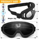 5 x OXG 5 Pairs Motorcycle Goggles for Youth Men Women, ATV Ski Goggles Anti-UV Dustproof Windproof Dirt Bike Goggles Fit Helmet (Black)