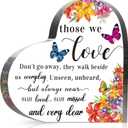 Jetec Sympathy Bereavement Gift Acrylic Heart Memorial Gift for Loss of Loved One Sympathy Condolence Grieving Keepsake for Mom Dad Grandma Friend Remembrance Decor(4 x 4 x 0.4 Inch)