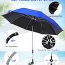 Shinylin 4 Pcs Beach Chair Umbrellas with Clamp 360° Adjustable 42" Umbrellas for Chairs Upf50+, Stroller, Fishing, Camping, Patio, Wheelchair, Golf Cart (Chair Not Included)