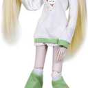 1/3 SD Doll 24" Ball Jointed BJD Doll Anime Style Fashion Doll Movable Joints Dolls, Sunny Girl, Blond Braid Hair