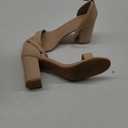 COASIS Women's Chunky Block Heels Open Toe    Ankle Strap Heeled Sandals,9,5 (Nude Nubuck)