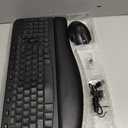 SABLUTE Wireless Keyboard and Mouse Combo Ergonomic - MA12Pro Wave Keyboard with Leather Wrist Rest for Comfortable Typing, RGB Backlit Rechargeable for Windows, Mac, PC, Laptop