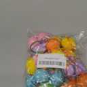 30 Pcs Mini Fabric Wrapped Easter Eggs Hanging Ornaments with Bow - Dots Decorations for Party, Birthday, Home, Garden