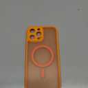 TOCOL Magnetic for iPhone 13 Pro Max Case, Upgraded Full Camera Protection, Compatible with Magsafe, Drop Protection, Translucent Matte Back for iPhone 13 Pro Max 6.7 inch (Orange)