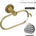 Brass Bathroom Hand Towel Holder, Antique Brass Towel Ring Holder, Wall Mounted Oval Towel Rack Hanger Home Half Round Bathroom Hardware Accessory Modern