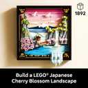 LEGO Art Japanese Cherry Blossom Landscape Building Set for Adults - Room Decoration & Gift for Women & Men, Ages 18+ - Framed Wall Decor, Stand or Hang to Display - 31218