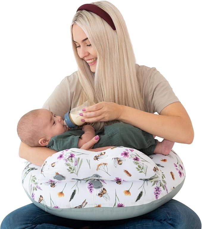 Inflatable Breastfeeding Pillow & Travel Nursing Pillow for Baby Girl and Boy - Portable Travel Nursing Pillows for Breastfeeding - Up to 6 Months or 18 lbs